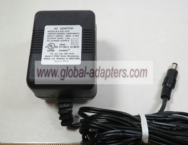 Original 9VDC 1A ac Aadapter for Medela U090100D31 920.7010 Power Supply Original 9VDC 1A ac Aadapter for Medela U090100D31 920.7010 Power Supply